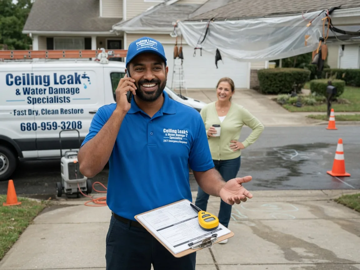 Ceiling Leak Cleanup Spencer, OK FAQs